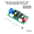 Dc 12v 24v Governor Electronic Temperature Control Fan Module Temperature Control Board Specifications Cooler For Cpu Cooling. 