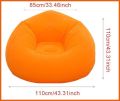 Inflatable Sofa Single Inflatable Chair, Air Sofa Inflatable Lazy Sofa Chair Bean Bag Gamer Recliner, Inflatable Lazy Sofa Washable Living Room Lounger Bedroom Bean Bag Chair Ultra Soft (Orange). 