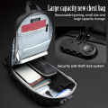 OZUKO Men's Chest Bag Trend Fashion Messenger Bag Sports Function Bag Business Waterproof Chest Bag. 