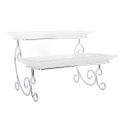 2 Tiered Glass Buffet Serving Tray Exquisite Glass Buffet Serving Tray Multifunctional for Dishes for Party. 