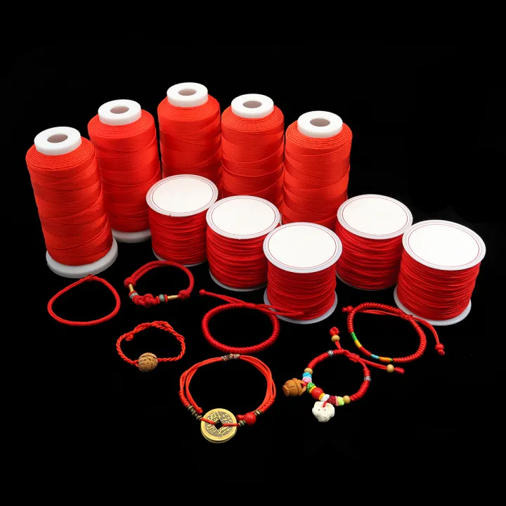 Polyamide Cord 0.2-2mm Red Nylon Cord Sewing Thread For Rope Silk ...