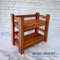 Wooden Cosmetics Rack / Solid Wood 2 Tier Tea corner Rack for Kitchen / Wooden Spices Rack for Kitchen Countertop/ Storage Stand. 