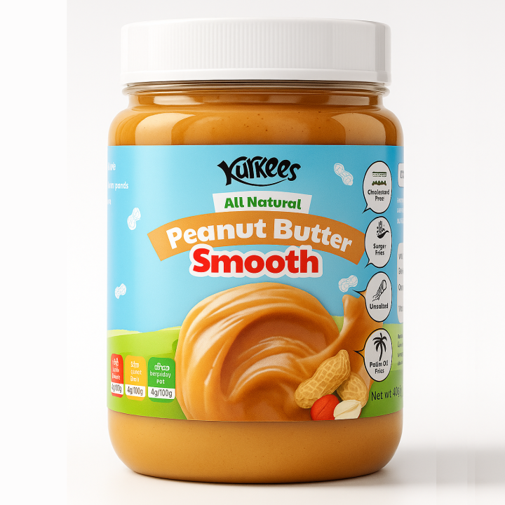 Kurkees%20All%20Natural%20Peanut%20Butter%20450g%20-%20Smooth%20-%20Unsalted/Sugar%20Free%20-%20Image%202