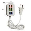 USB Power Extension Socket Wide Application 6 Ports USB US Plug Power Strip Board. 
