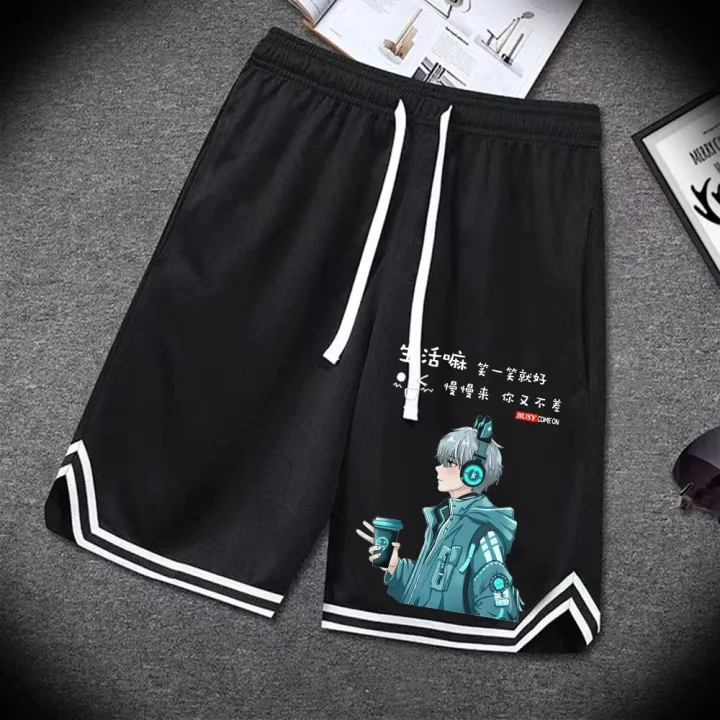 2023New%20Summer%20Mesh%20Ice%20Silk%20Casual%20Pants%20Men's%20Sports%20American%20Basketball%20Shorts%20Boys%20Loose%20Shorts%20-%20Image%208