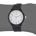 Q&Q Watch for Women, Quartz Movement, Analog Display, Black Plastic Strap-VR28J002Y. 