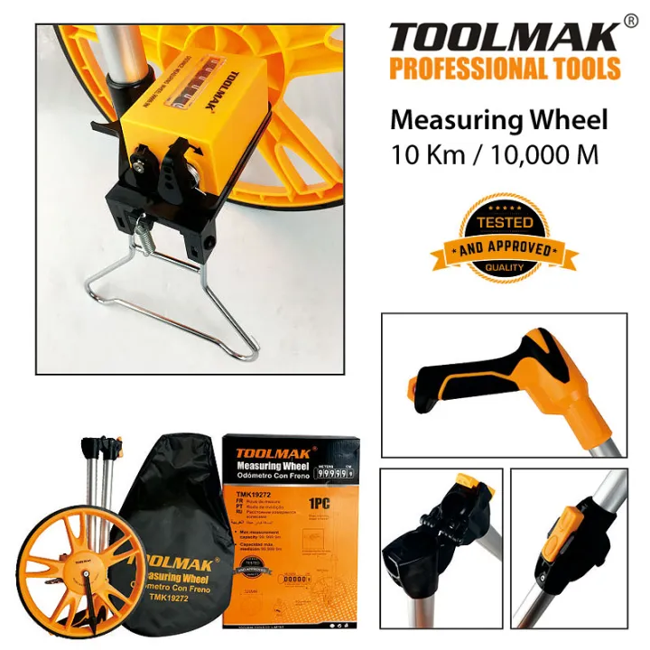Measure%20Wheel,%20Distance%20Measuring%20Wheel,%20Wheel%20Measuring%20Tool,%20Rolling%20Measurement%20Wheel,%20Collapsible%20with%20Backpack,10%20KM,%2012%E2%80%99%E2%80%99%20Diameter%20Wheel%20-%20Adapt%20to%20Various%20Roads%20-%20TOOLMAK%20-%20Image%203