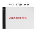 New Graphics Tablet A4 LED Drawing Tablet Thin Art Stencil Drawing Board Light Box Tracing Table Pad Three-level Dropshipping. 