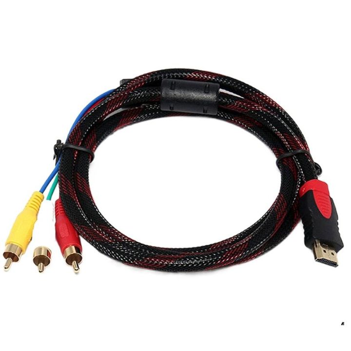 1.5M US HDMI To 3-RCA Video Audio AV Component Converter Adapter Cable For HDTV