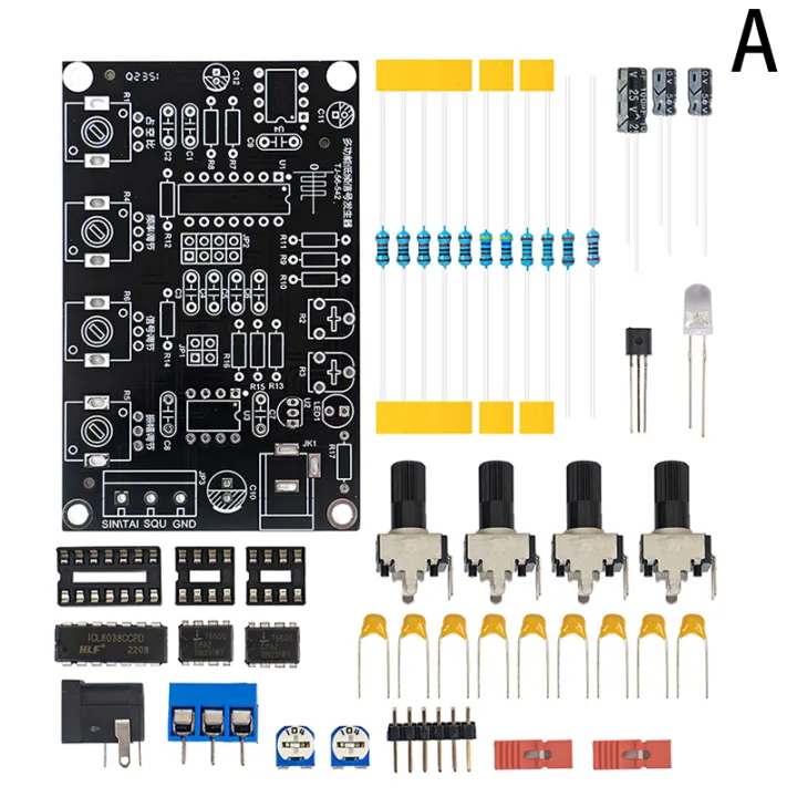 ICL8038 Signal Generator DIY Kit Sine/Triangle/Square Sawtooth 5Hz-400kHz Adjustable Frequency Amplitude DIY Experiment Kit