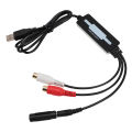 USB 2.0 Sound Capture Card Plug and Play Portable Supports Hot Swap Professional Sound Capture Device Left Right Channel for Tape for CD. 