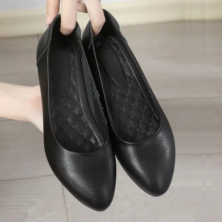 Yunying%20Baili%20Work%20Shoes%20Women's%20Black%20Career%20Interview%20Work%20Shoes%20Formal%20Wear%20Flat%20Heel%20Commuter%20Non-Slip%20Leather%20Shoes%20Women's%20Shoes%20-%20Image%208