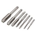 7Pcs M3 to M12 metal Hand Screw Machine Metric Taper Plug Tap Drill Bit Kit Silver. 