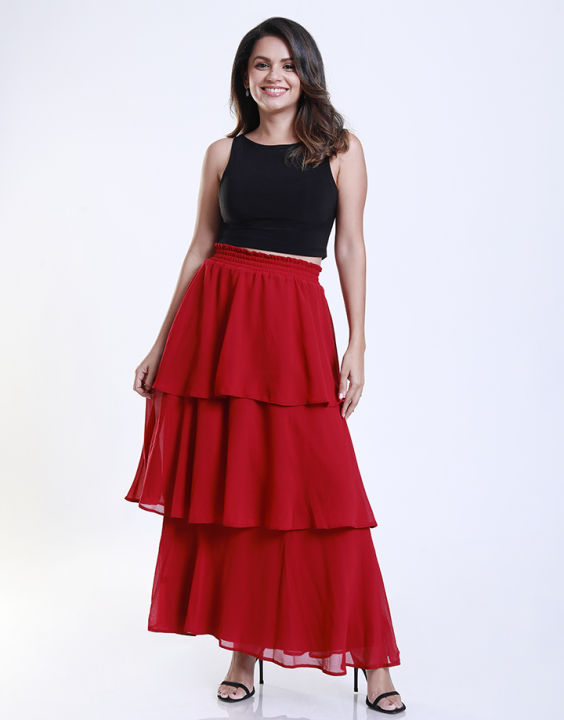 Spring & Summer Tiered Maxi Skirt