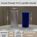 3D Spiral Cylinder Candle Mold Silicone, DIY Screw Pillar Candle Molds for Candle Making Aroma Soy Wax Handmade Soap Polymer Clay Plaster Epoxy Resin, Silicone Moulds for Home Decor Gifts. 