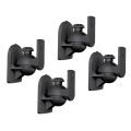 Universal Rotatable Speaker Wall Mount Stand Bracket 2 Pair Black. 