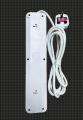 Extension Wire Cord With 4 Ac Sockets‎ & 2 USB Ports (V4LH985-3M). 