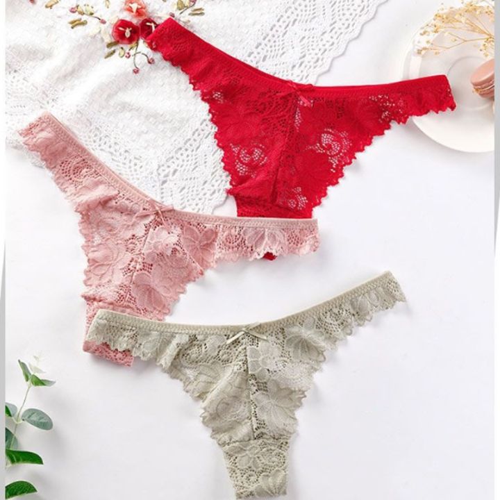 Intimates%20Underwear%20Bikini%20Panties%20G-Strings%20Briefs%20Under%20Panty%20Soft%20Small%20Bowknot%20Low%20Waist%20Charming%20Lace%20Floral%20Breathable%20Invisible%20Women%20-%20Image%205