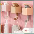 Carton Hook Seamless Dormitory Bedroom Door Hangers Creative Cute Pet Hooks Key Umbrella Towel Coat Rack Wall Decoration Hooks. 