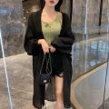 Sun Protection Clothing Women's Coat Loose Korean Style 2023 Spring and Summer New Internet Celebrity All-Matching Batwing Sleeve Mid-Length Chiffon Cardigan. 