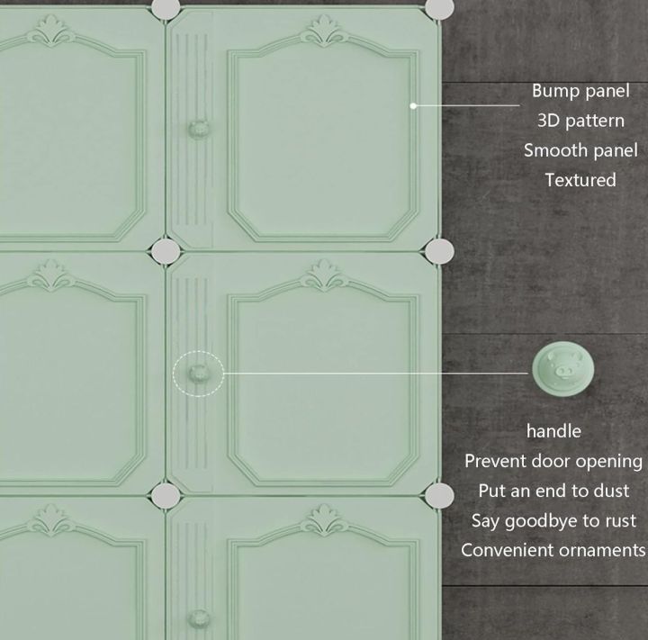Wardrobe%20Organiser%20Wardrobe%20Storage%20With%20Handle%20Folding%20Assembled%20Easy%20Installation%20Cross%20Wardrobe%20Bold%20Skeleton%20Modern%20Plastic%20(Green)%20(Size%20:%20111X47X111cm)%20-%20Image%205