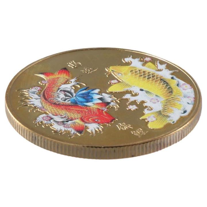 Collectable%20Koi%20Fish%20Pattern%20Lucky%20Coin%20Coin%20Circular%20Lottery%20Ticket%20Scratcher%20Tool%20Commemorative%20Coin%20Tourist%20Attraction%20-%20Image%206