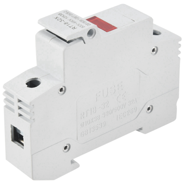 Kqueebee 4X RT18-32X AC 380V 32A 1 Pole 10X38mm DIN Rail Mount Fuse Holder Base
