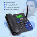 Cordless Phone Desktop Telephone Support GSM 850/900/1800/1900MHZ Dual SI-M Card 2G Fixed Wireless Phone with Anten-na Radio Alarm Clock Funtion for House Home Call Center Office Company Hotel. 