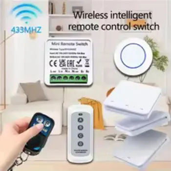 Smart Switch 2x Mini DIY RF 433 MHz Wireless Remote Control Light ...