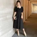 Black Evening Gown 2024 New Popular French Entry Lux Temperament Banquet Annual Meeting Dinner Suit Female Daily Style. 