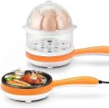 Multi-function Portable Cooker Non-stick Stainless Steel Electric Skillet Fry Pan Rice Cooker. 