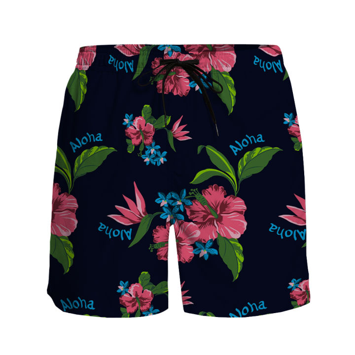 Hibiscus%20Flower%20Men's%20Vacation%20Beach%20Shorts%20Surfing%20Board%20Shorts%20Swimwear%20Shorts%20Quick%20Dry%20Swimwear%20Swim%20Summer%20Sports%20Trunks%20-%20Image%205