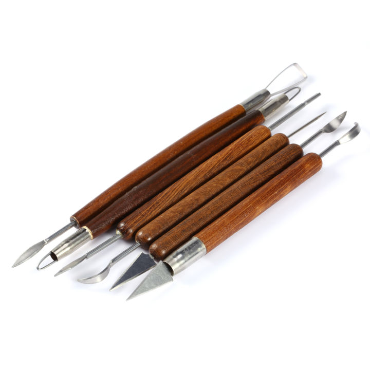 6pcs Clay Sculpting Set Wax Carving Pottery Tools Shapers Polymer Modeling