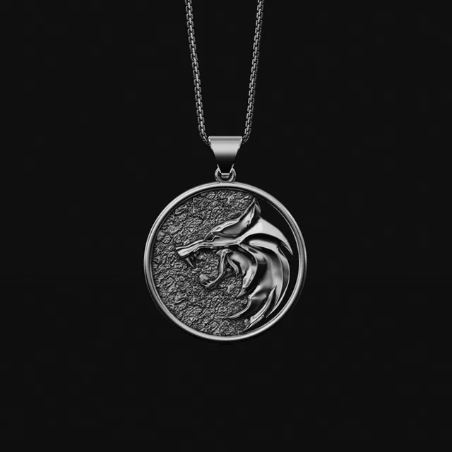 ShopSphere%20Chengxun%20Witcher%20Geralt%20Of%20Rivia%20Medallion%20White%20Wolf%20Necklace%20For%20Men%20Women%20Mens%20Birthday%20Pendant%20Vintage%20Gwynbleidd%20-%20Image%205