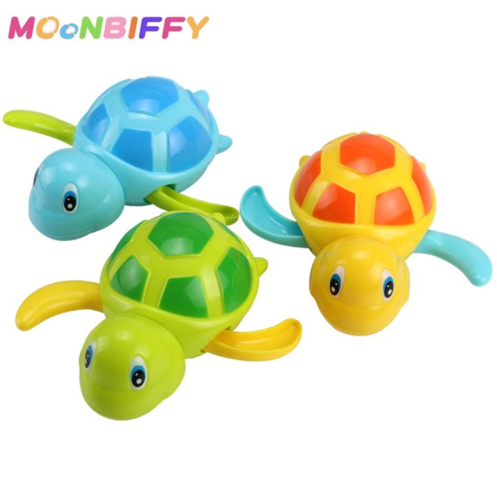 【HOT】 Single Sale Cute Cartoon Animal Tortoise Classic Baby Water Toy Infant Swim Turtle Wound-Up Chain Clockwork Kids Beach Bath Toys