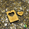 Customized Name Heart Key Tags With Your Own Text, Personalized Wooden Key Tags, Key Chain, Key Ring Love Gift. 