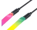 Cat Rainbow Wand Toys Interactive Cat Teaser Wand String Colorful Ribbon Charmer for Most Cats and Kittens. 