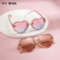 OQ BOGA 5 Colors Unisex Heart Frame Anti UV Kids Sunglasses Children Outdoor Eye Protection Full Rim Sun Glasses. 