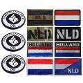 NLD Netherlands Flag Infrared Reflective IR Patch Badge Holland DSI PRAEPARATUS ESTO Emblem Dutch Tactical Armband. 