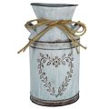Vintage Tin Bucket Fashionable Iron Flower Vase Retro Metal Jugs for Home Office Party Festival Decoration Wrought Country Style. 