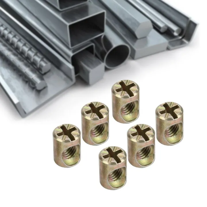 30pcs%20Fasteners%20M6%20x%2013mm%20%E2%80%8BFurniture%20Barrel%20Nut%E2%80%8B%20%E2%80%8BSpring%20Loaded%20%E2%80%8BCabinet%20Connector%E2%80%8B%20%E2%80%8BEmbedded%20Nut%E2%80%8B%20Slotted%20Barrel%20Nut%20Furniture/Bed/Crib/Chairs%20-%20Image%204