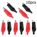 【FOOT SOFA】10pcs Insulated Alligator Clips Battery Clamps Crocodile Clip Electrical Battery Connectors 5A. 