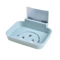 Soap Holder Hollow Smile Face Thicken PP Self-Adhesive Wall Mounted Self Draining Soap Holder for Bathroom. 