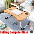 NEW Adjustable Folding Laptop Stand Holder Study Table Desk Wooden Foldable Computer Desk for Bed Sofa Tea Serving Table Stand Lap Desk with Storage Drawer, Holders for Cup and Tablet, Laptop Bed Tray Table with Foldable Legs, Laptop Bed Stand,. 