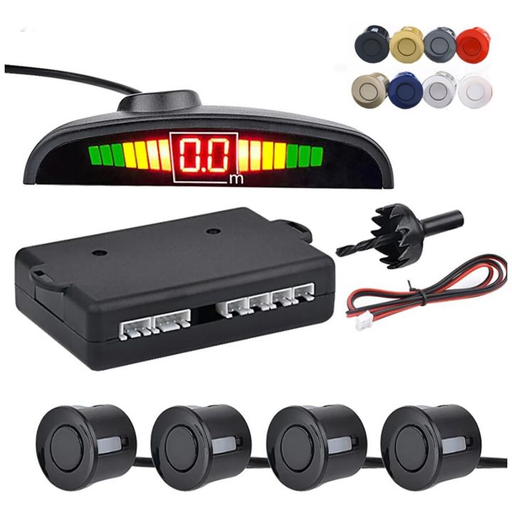 %E3%80%90Silver%E3%80%91%20Useful%204%20Sensors%20Auto%20Sensor%20Car%20Reverse%20Radiolocator%20Monitoring%20System%20Auxiliary%20Alarm%20LED%20Display%20-%20Image%202