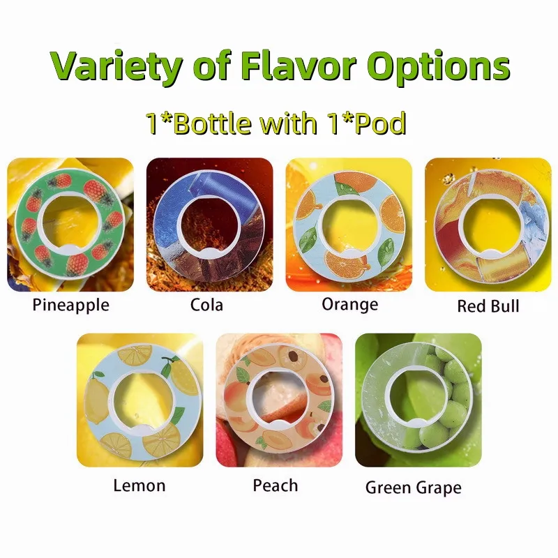 650ml Airup Flavored Water Bottle with 5 Taste Pods for Kids Borraccia Taste Buds BPA Free Vesipullo Waterfles Botella De Agua