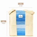 Heavy Duty Canvas Tote Bag - Blue Stripe - 14.5 inches (L) * 3 inches (W) * 16 inches (H). 