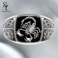 Sunny Men Scorpion Engraved Alloy Wide Finger Ring Birthday Club Party Jewelry Gift. 