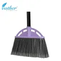 KIDS BROOM TRAINER WITH 70CM PLASTIC COATED METAL HANDLE - FEATHER BRAND. 