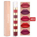 KankongAgu 5 In 1 Matte Lipstick Kit Combo Strip Velvet Red Lip Tint Non-stick Cup Lip Gloss Lip Oil Makeup Lips Cosmetic Set. 